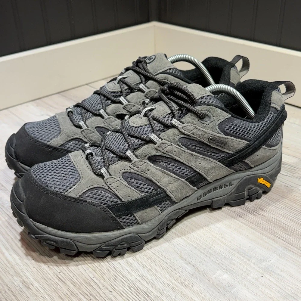 Merrell Men's Moab 2 Granite Gray Waterproof Trail Hiking Shoes J06031 Size 11